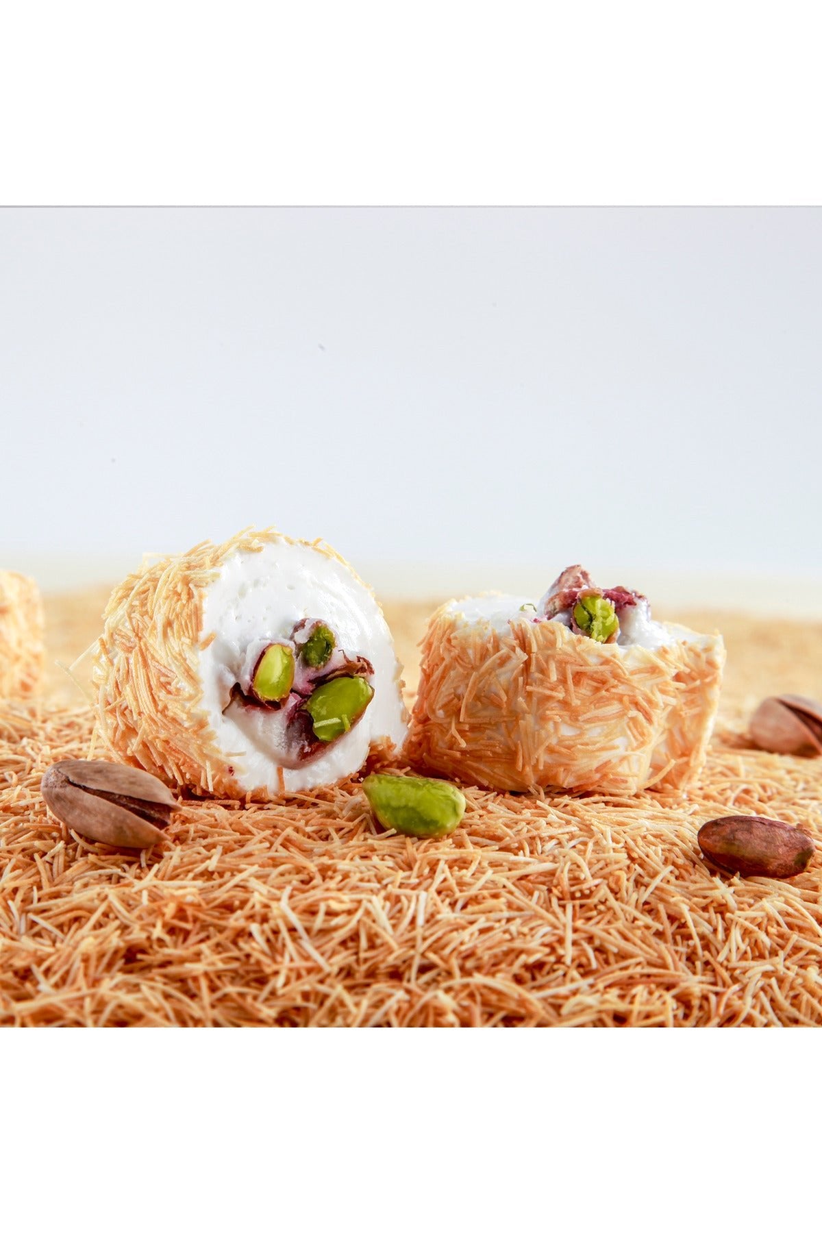 Lokum Atolyesi Sultan Style Kadayif Cream Flavored Pistachio Turkish Delight 500g - MALLTURK