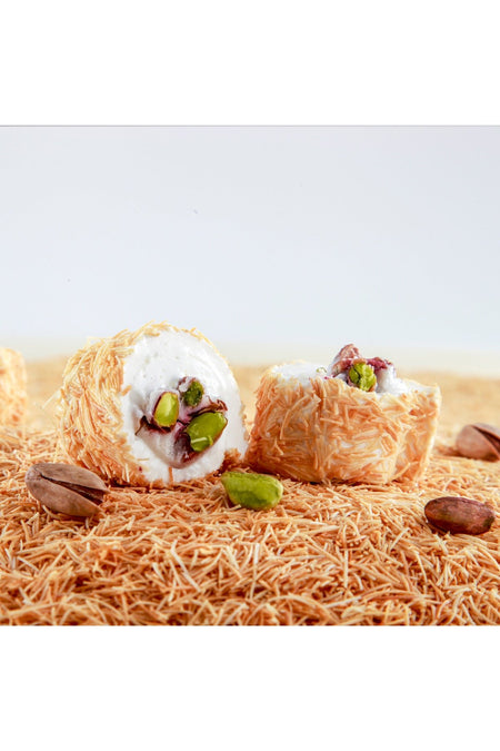 Lokum Atolyesi Sultan Style Kadayif Cream Flavored Pistachio Turkish Delight 500g - MALLTURK