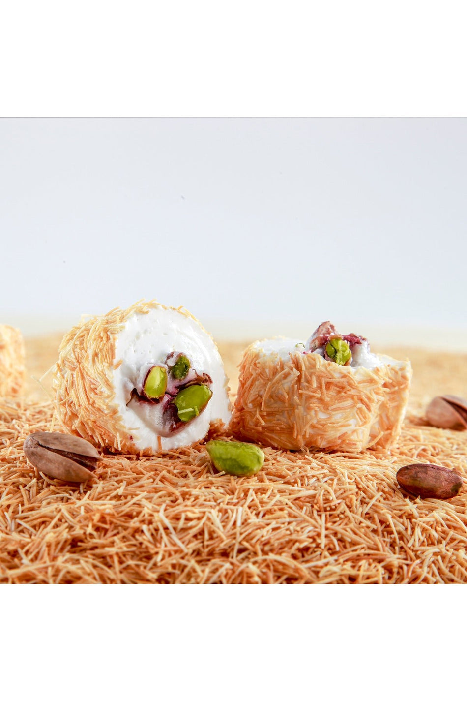 Lokum Atolyesi Sultan Style Kadayif Cream Flavored Pistachio Turkish Delight 500g - MALLTURK