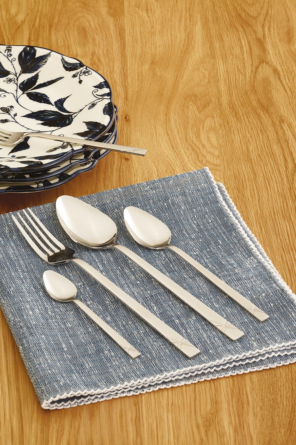 Emsan kos 60 Piece 12 Place Setting Fork Spoon Set - MALLTURK