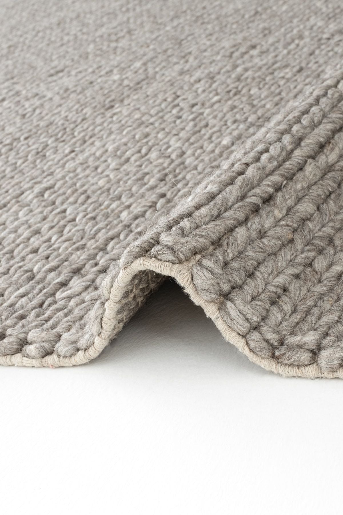 Cool Rug Elegance Brown Wool Rug Natural Living Room Rug Hallway Rug Runner Hand-Woven Rug Knitted Handmade Rug
