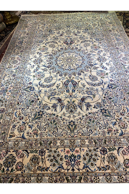 RD RAMAZAN DAG Hand Rug Art Hand-Woven Iranian Nain Rug Wool Blend 300x200 - MALLTURK