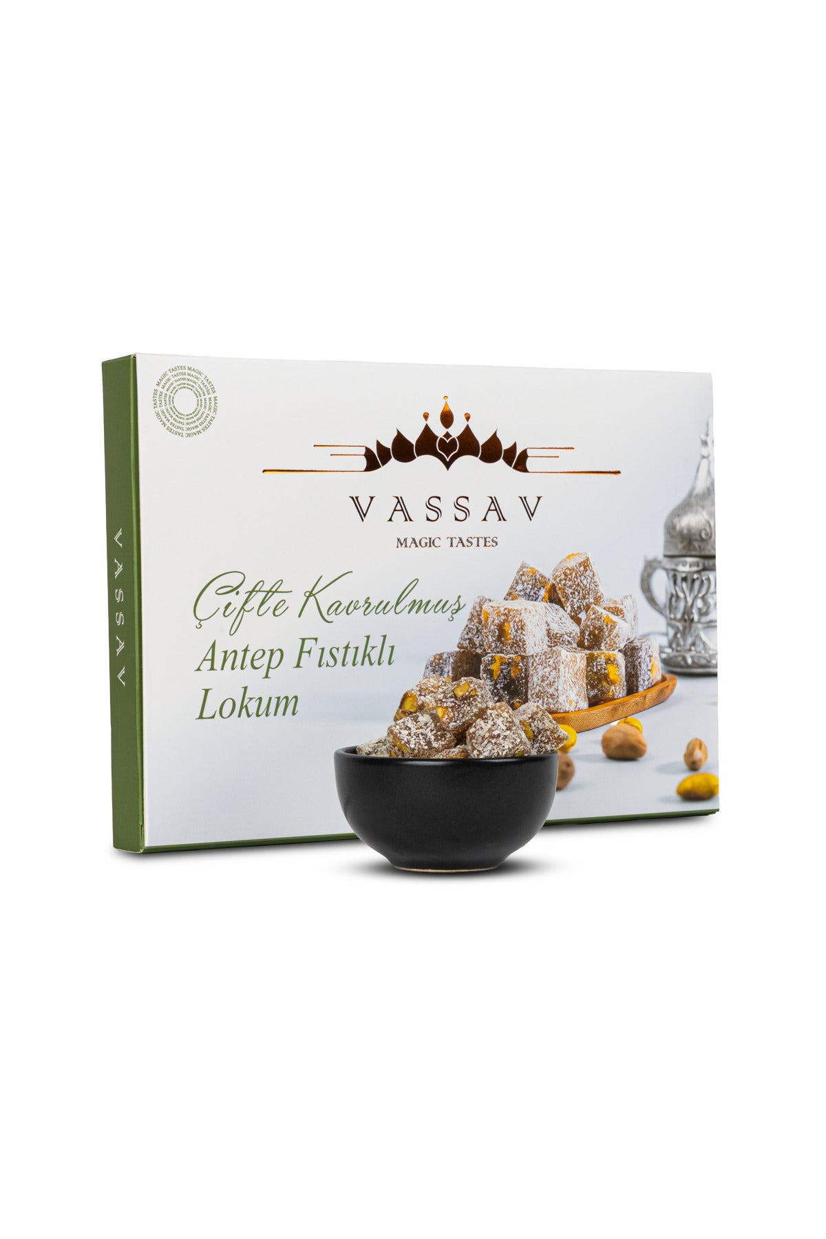 Vassav Double Roasted Pistachio Turkish Delight - MALLTURK