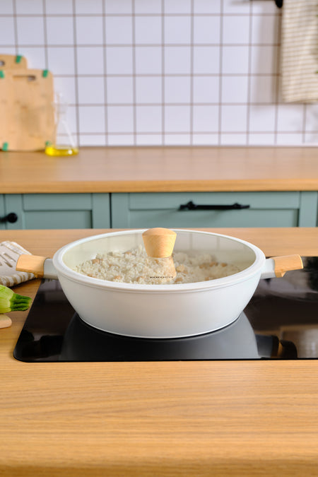 Karaca x Refika Swiss Crystal Almond Induction Compatible Saute Pan