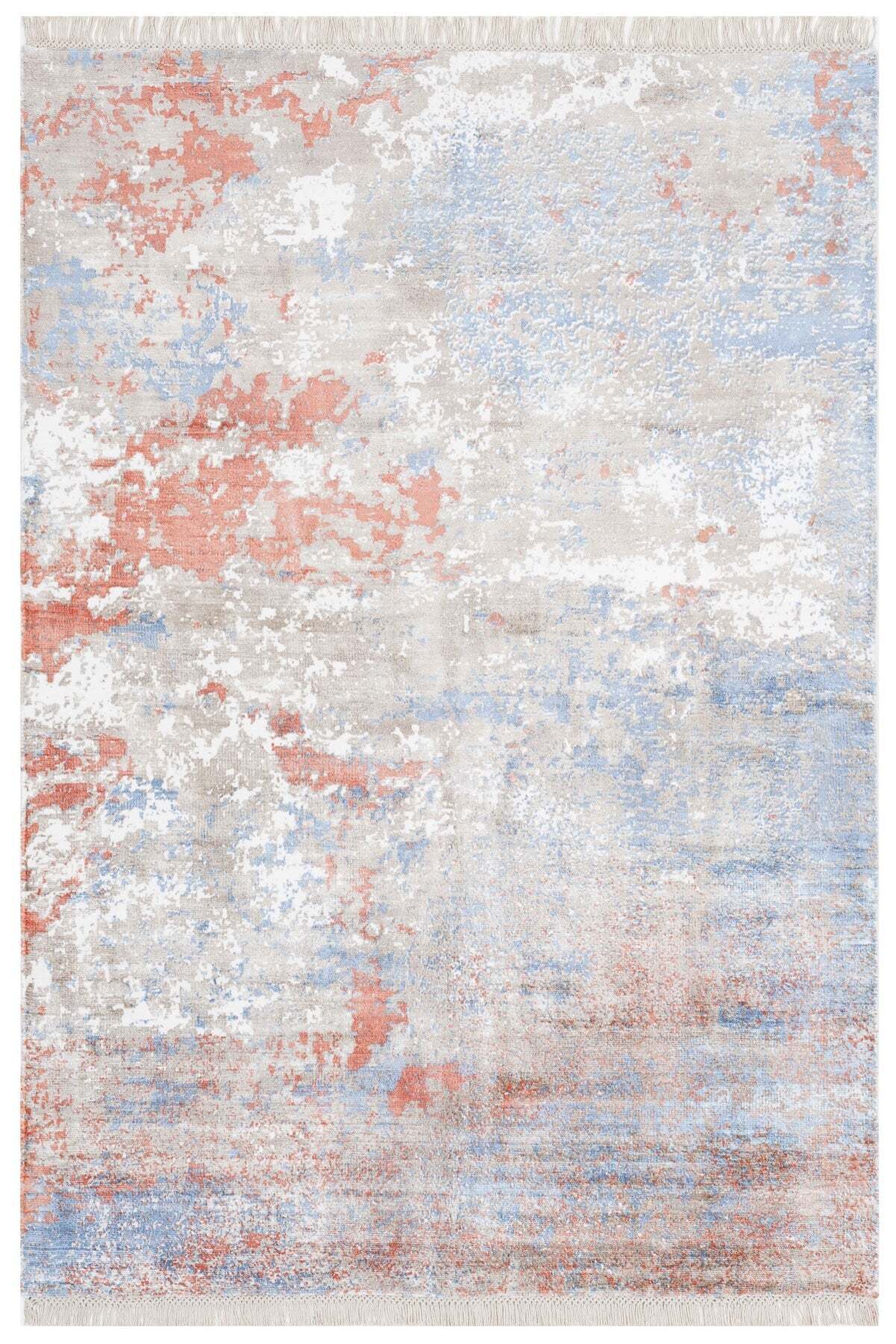 Naar Hali Erase KC 203 Multicolored Modern Handwoven Bamboo Living Room Rug - MALLTURK