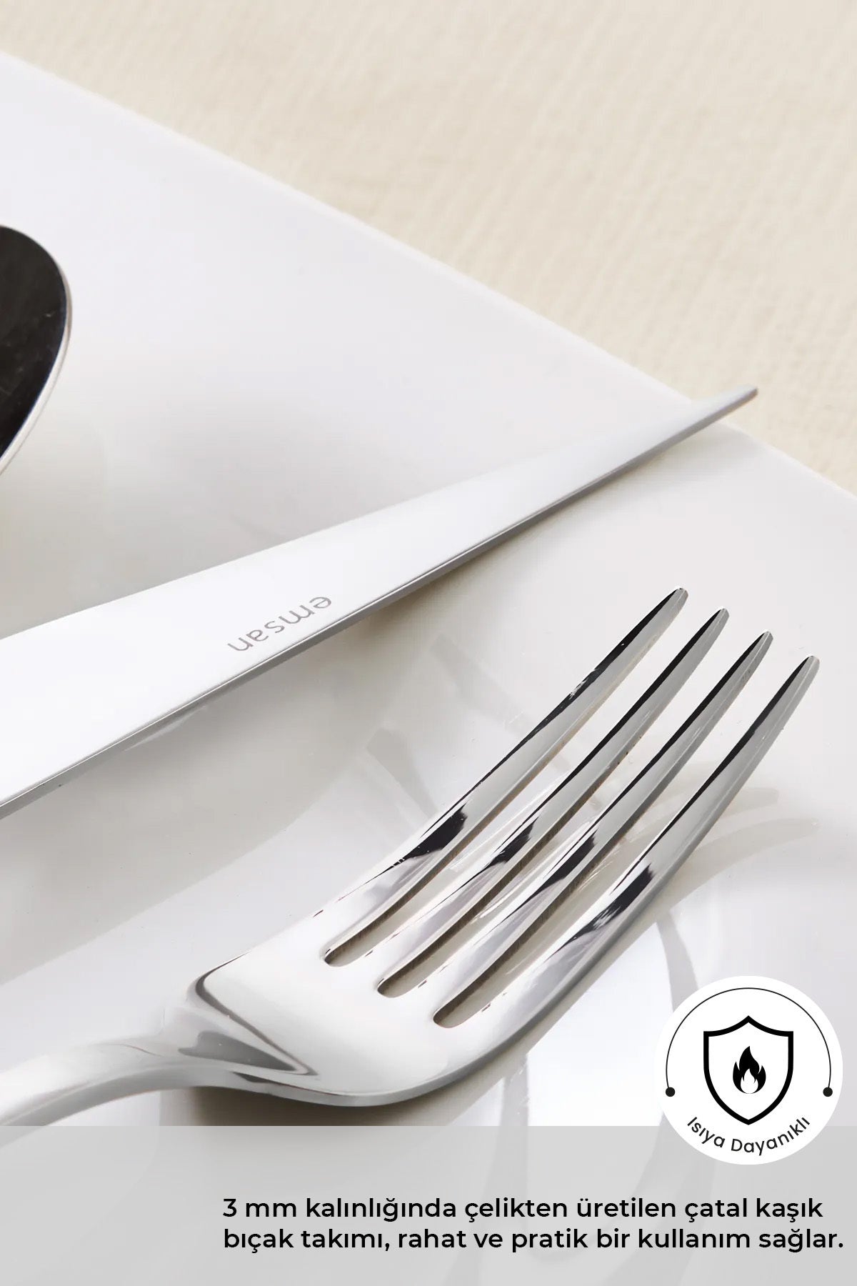 Emsan sedir elegance 84 Piece 12 Place Setting Flatware Set Boxed - MALLTURK