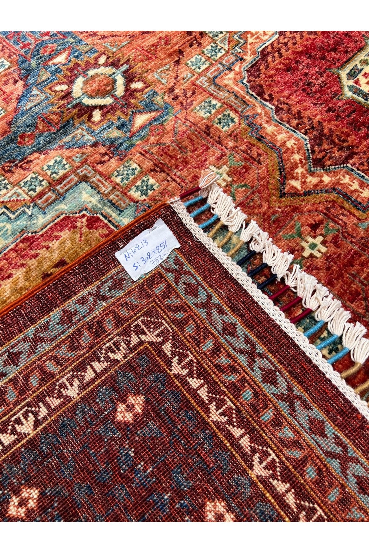 RD RAMAZAN DAG Hand Rug Art Hand-Woven Afgan Memluk Rug Size 302x252 - MALLTURK