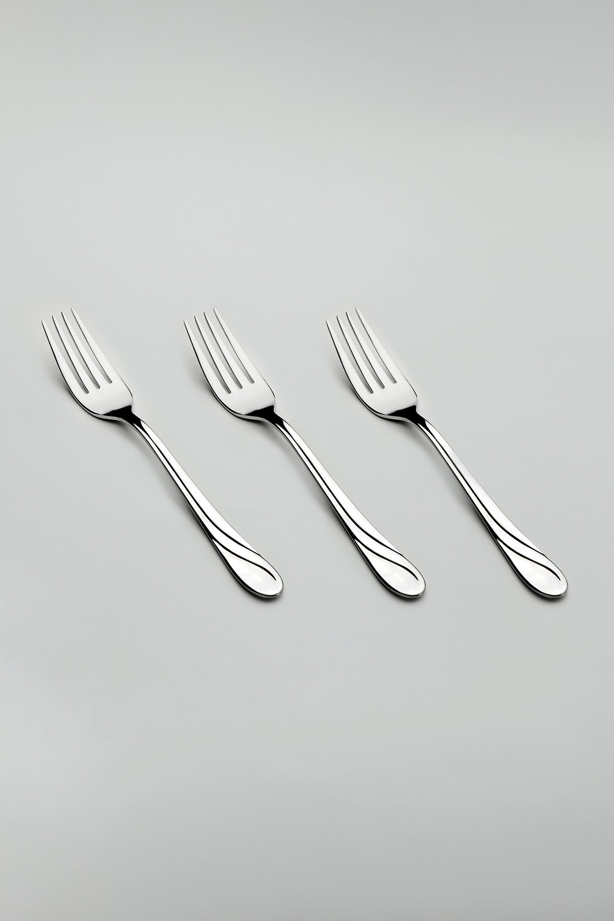 Nehir safir Plain 12 Piece yemek Fork Set - MALLTURK