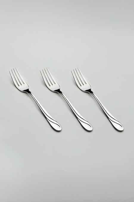 Nehir safir Plain 12 Piece yemek Fork Set - MALLTURK