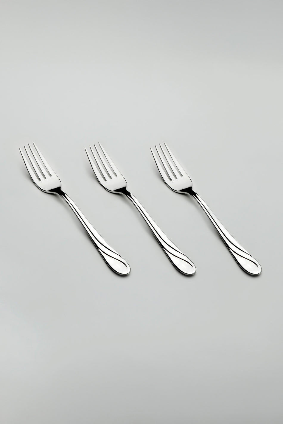 Nehir safir Plain 12 Piece yemek Fork Set - MALLTURK