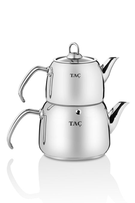 Tac Panda induction Base Maxi Size 4-Piece Stainless Steel Teapot Set 1.75-2.75lt - MALLTURK