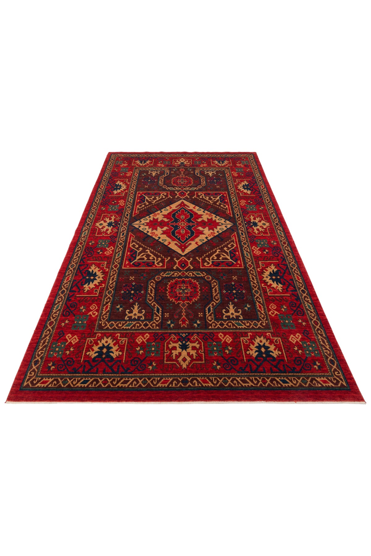 Kalesta Rug Rustik 04 Red Natural Wool ile Ozel Tezgahlarda Hand-Woven Teknikleri ile Uretilen Living Room Rug