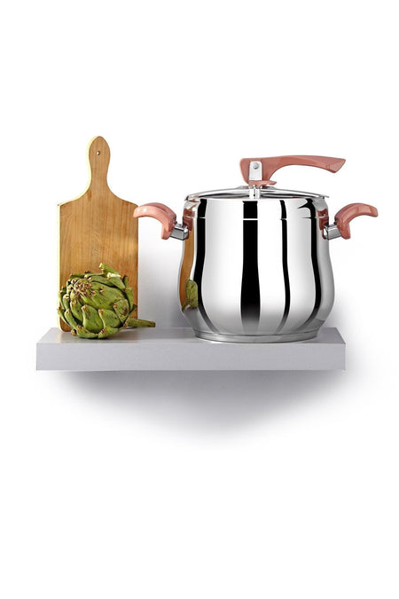 Bonera Lale 8 Lt Stainless Steel Pressure Cooker - induction Compatible - BON1104 - MALLTURK