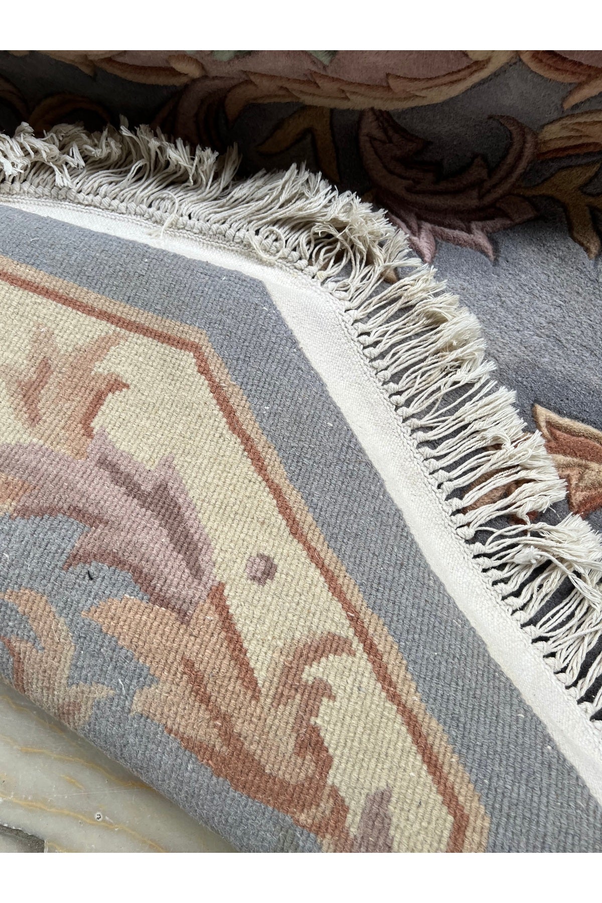 RD RAMAZAN DAG Hand Rug Art Hand-Woven Embossed Yuvarlak Chinese Rug Premium Quality Wool Weave Size 260x260 - MALLTURK