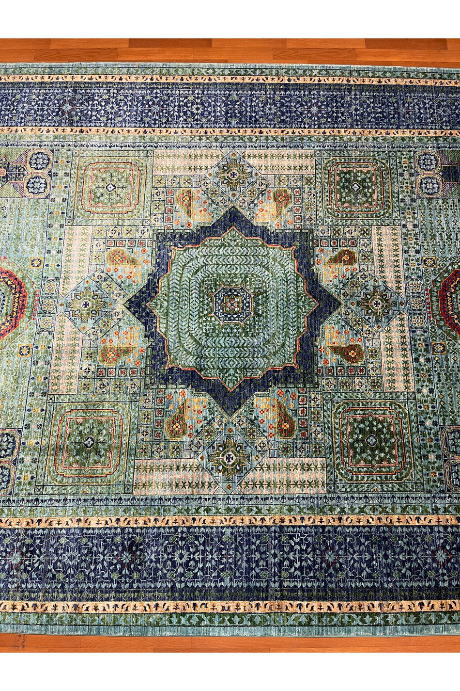 Afghan Handwoven Memlook Rug, 100% Wool, Handcrafted with a Wonderful Memlook Pattern. - MALLTURK