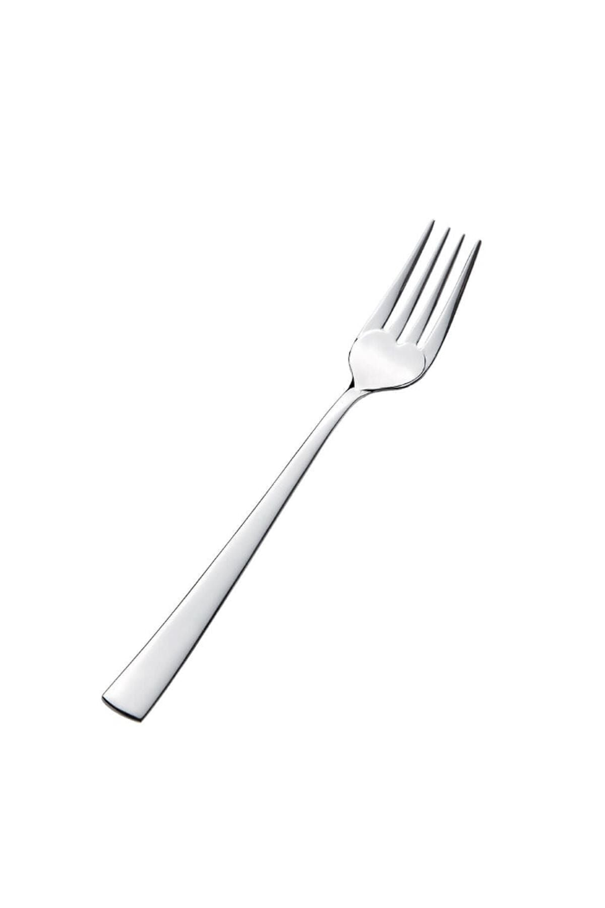 Nehir can canan 12 Piece Plain Dessert Fork Spoon Set - MALLTURK