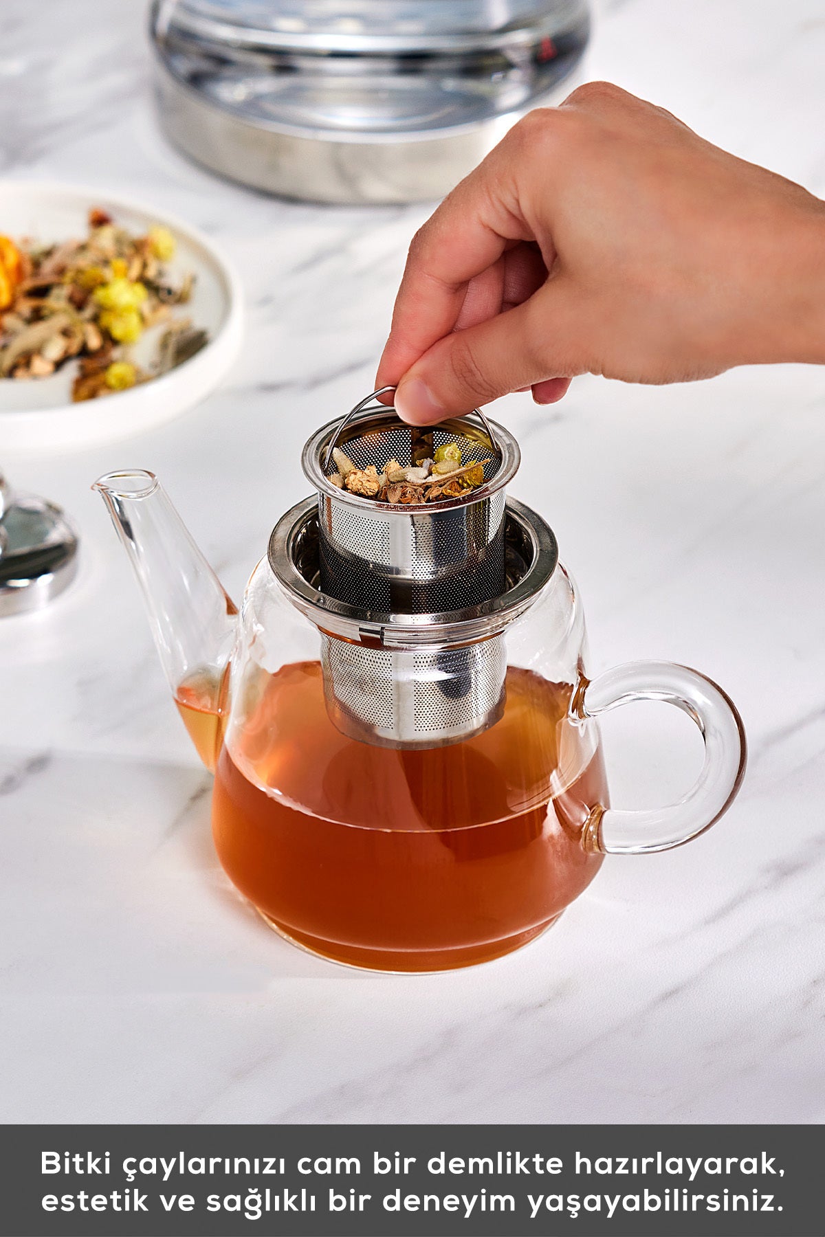 Karaca Dora Midi Borosilicate Glass Teapot - MALLTURK