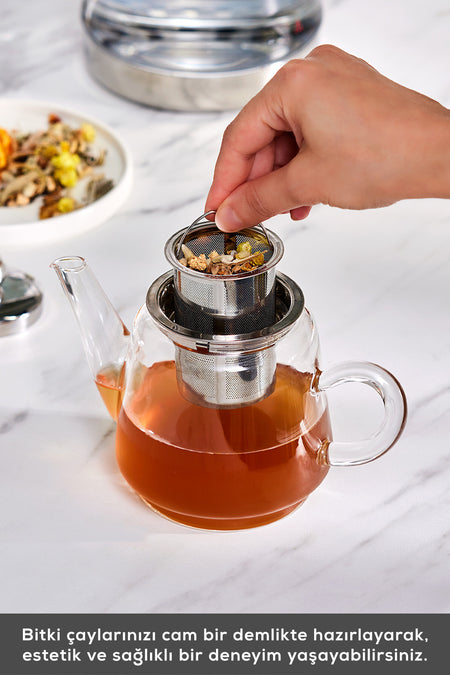 Karaca Dora Midi Borosilicate Glass Teapot - MALLTURK