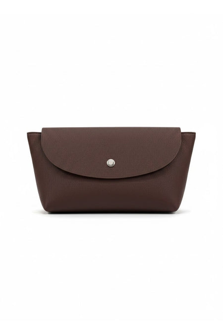 Just Polo Women's Handbag and Clutch Set - Stylish Everyday Bag with Shawl Detail Brown Large Size - MALLTURK