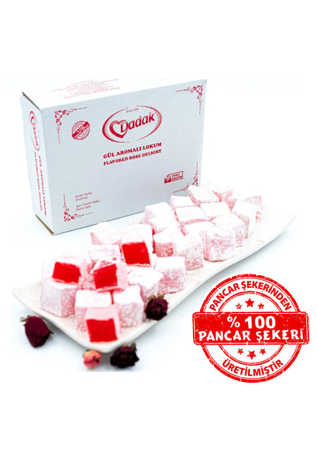 Dadak Turkish Delight and kuruyemis Rose Flavored Turkish Delight 1 kg - MALLTURK