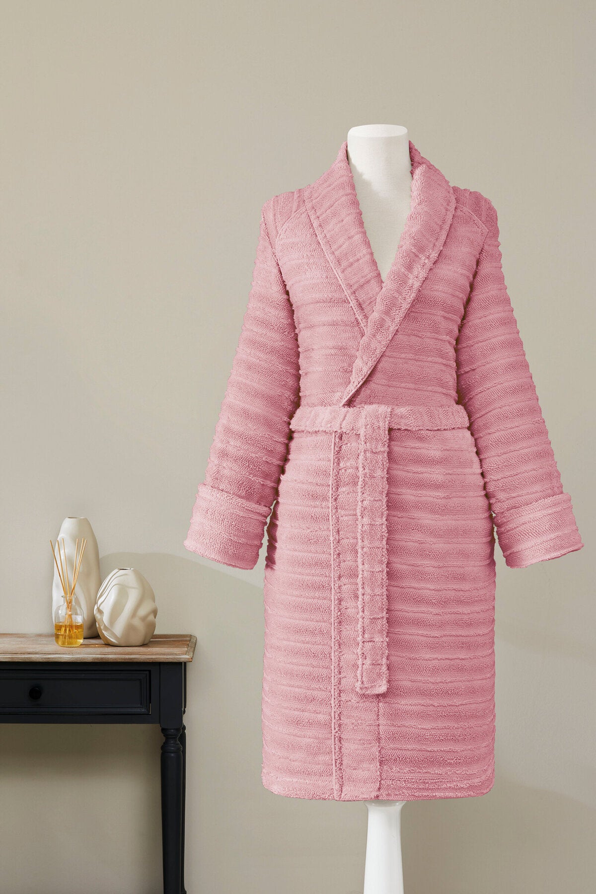 Ozdilek Sadem Organic Linden Shawl Collar Bathrobe - MALLTURK