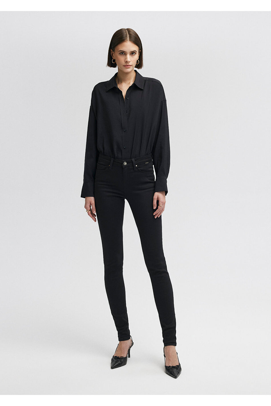 Mavi Alissa Gold Classic Black Jeans 1067822002 - MALLTURK