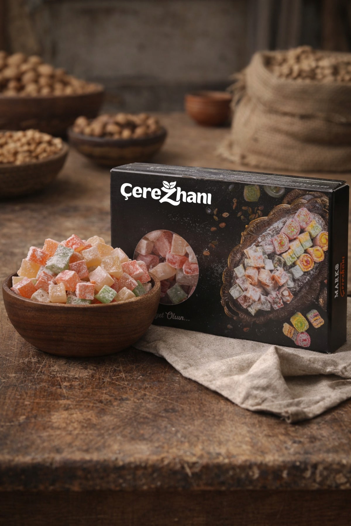 Cerezhani Powdered Sugar Mini Turkish Delight 250 g - MALLTURK