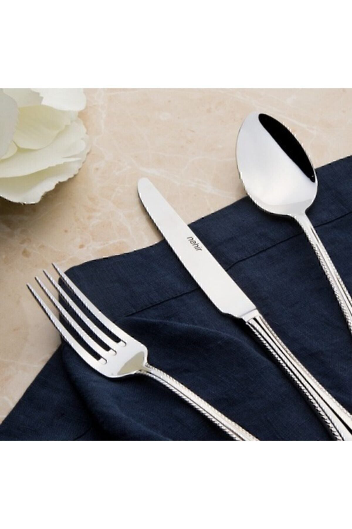 Nehir fulya Plain 12 Piece yemek Fork Set - MALLTURK