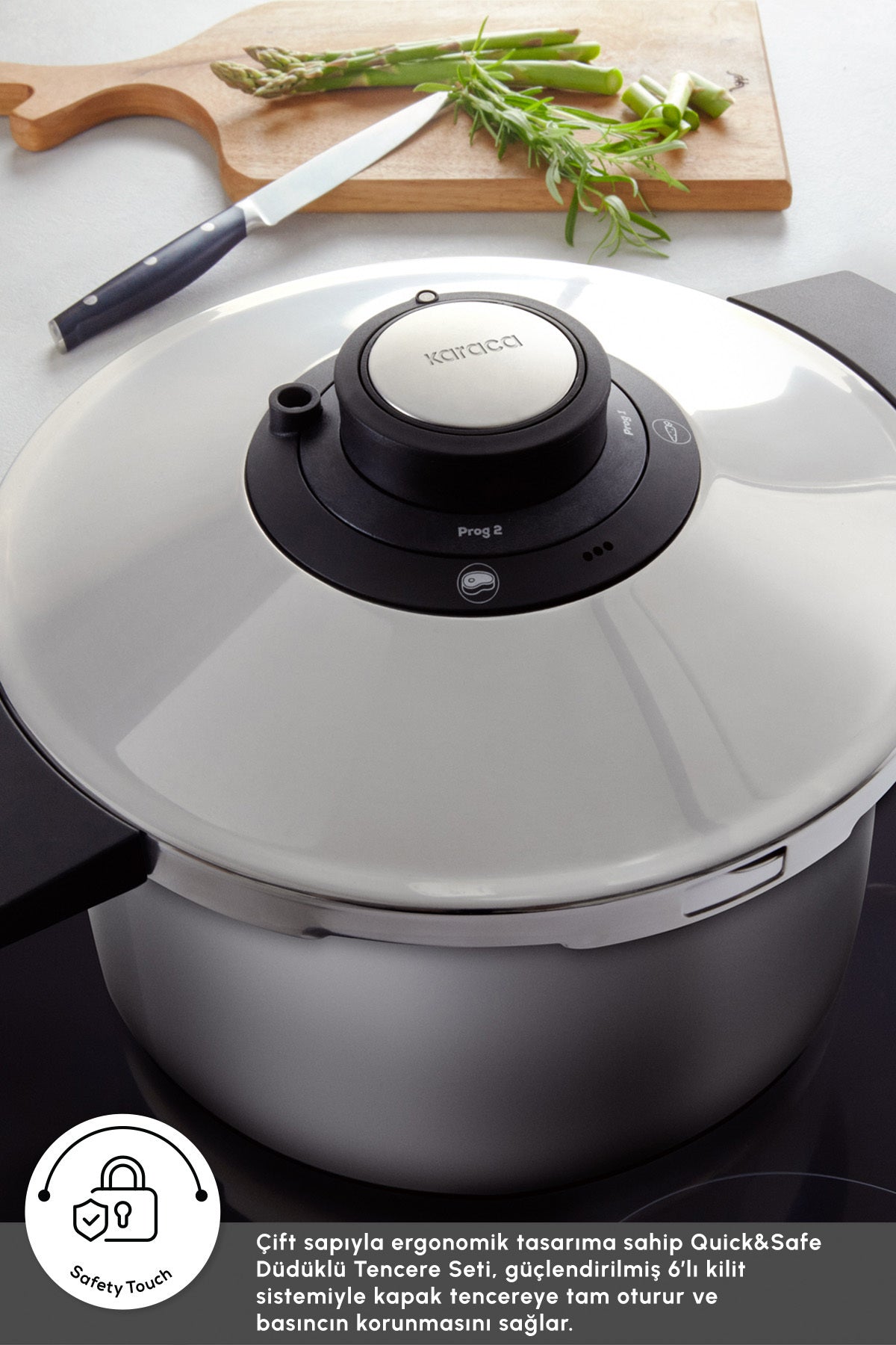 Karaca Quick And Safe induction Base Pressure Cooker 7 Liters - MALLTURK