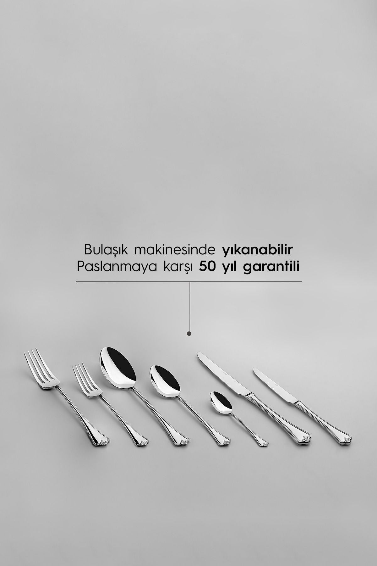 Nehir fulya Plain 12 Place Setting 84 Piece deri Boxed Flatware Set - MALLTURK