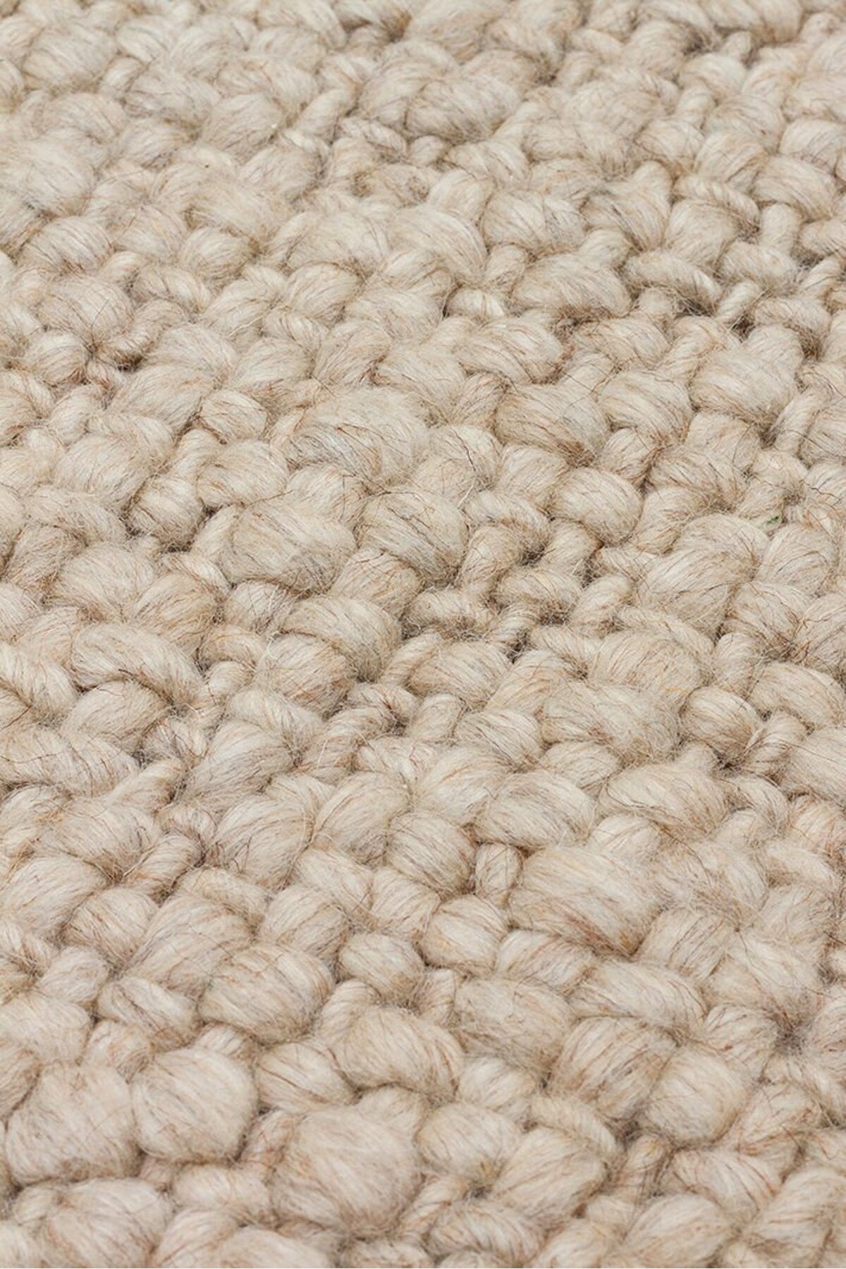 Vog Rug Loopy Hand-Woven Pure Wool and Cotton Rug Scandinavian Style Soft Textured Beige/Gray/Cream Color VogCHK