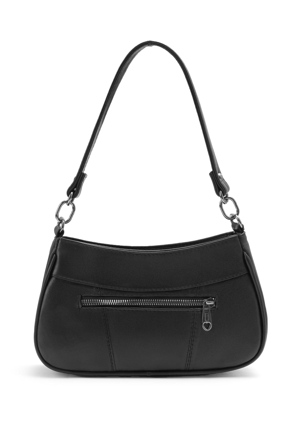 Fubileather Genuine Leather Baguette Shoulder Bag