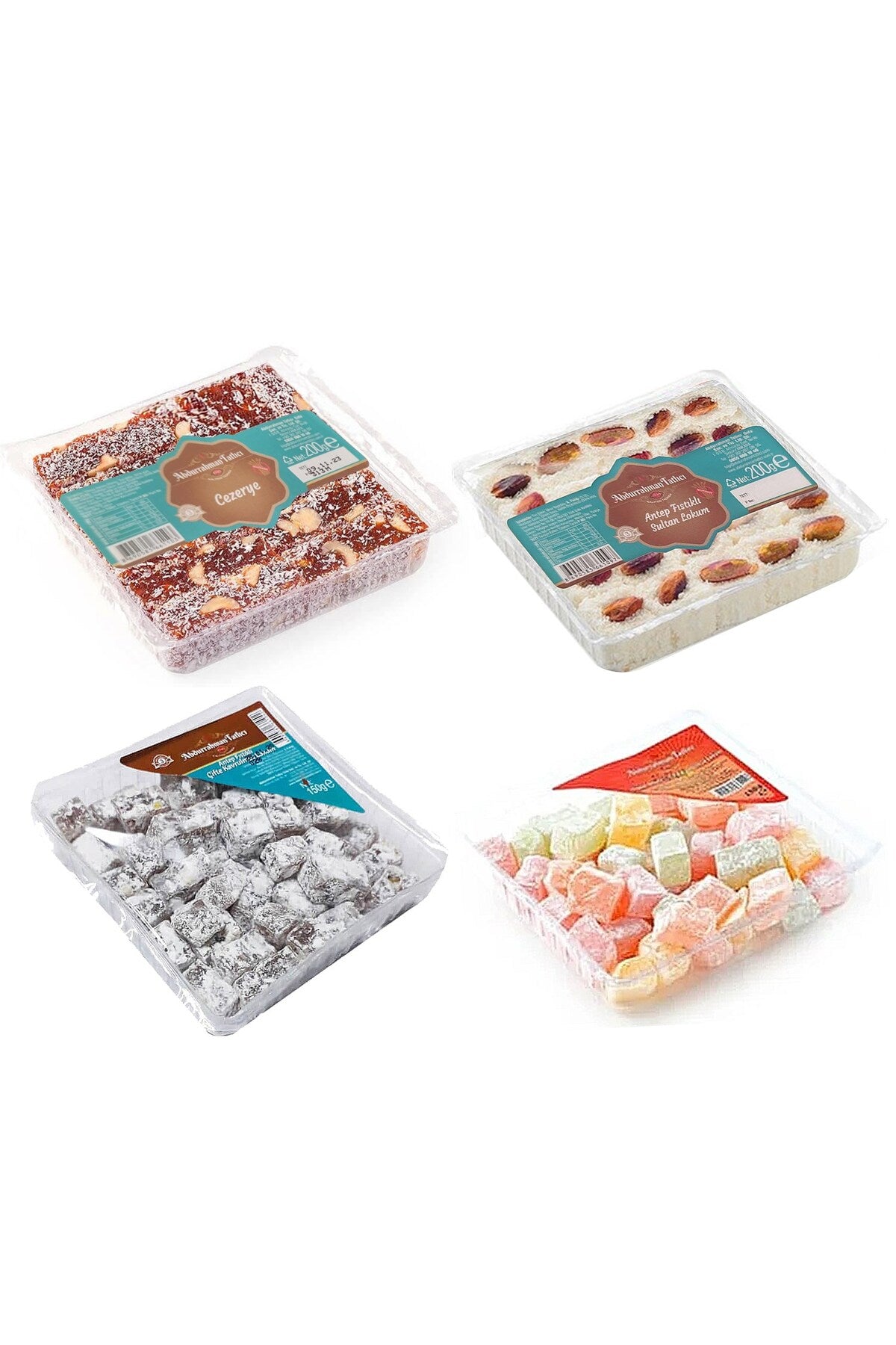 Abdurrahman tatlici Turkish Delight cesitleri 4-Pack set - MALLTURK