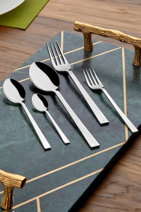 Tac felina viento 60 Piece 12 Place Setting Fork Spoon Set 18 10 Stainless Steel 304 kalite - MALLTURK