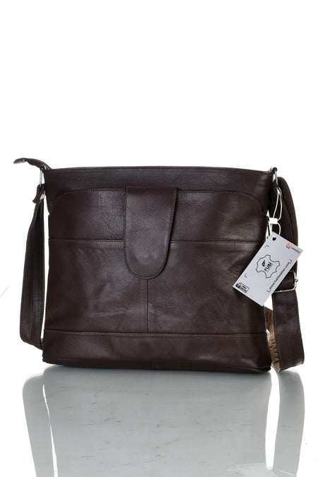 Fubileather Genuine Leather Crossbody Messenger Bag