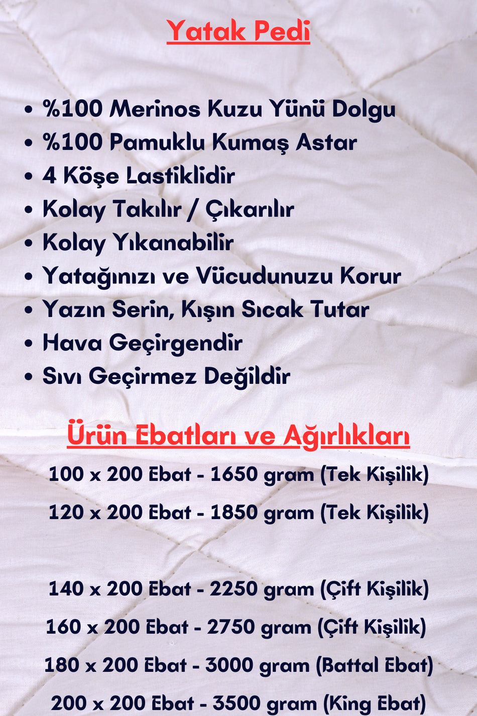 Focatex Cotton Mattress Pad - MALLTURK