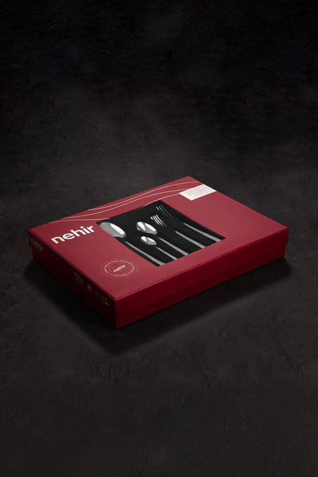 Nehir fiesta Satin 12 Place Setting 72 Piece Boxed Flatware Set