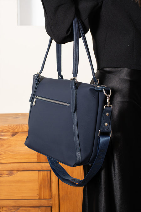 Just Polo Women's Hand and Shoulder Bag, New Season, SIZE: 27 x 32 cm, Navy Blue - MALLTURK