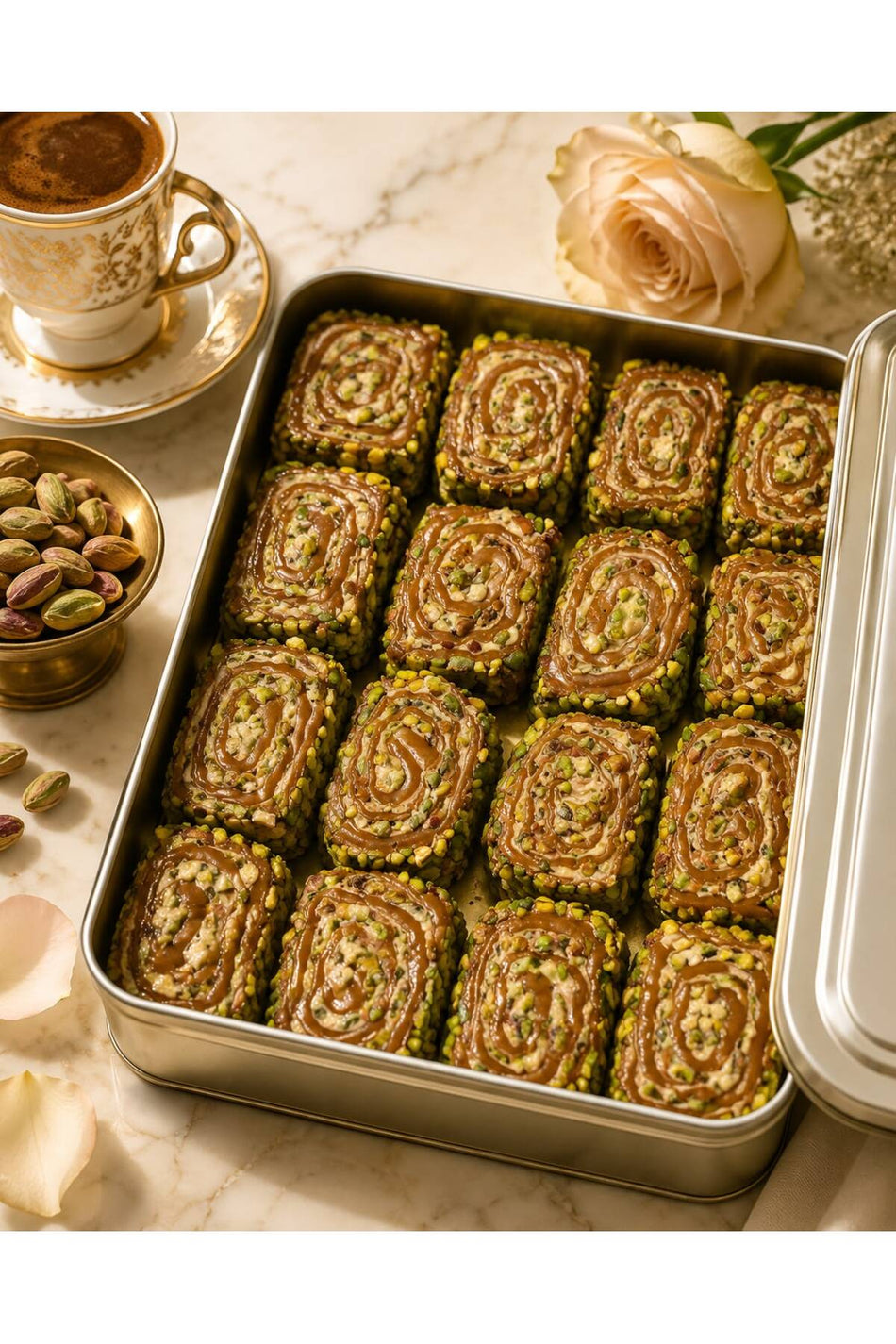 ALEMDARZADE cikolata fistik Turkish Delight 500g - MALLTURK