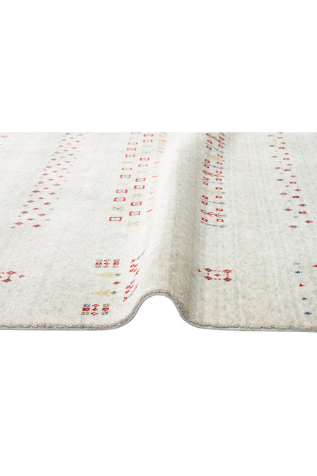 Eko Hali Zara ZR 06 Beige is a special loom rug shaped by the intensive handiwork of women from Usak. - MALLTURK