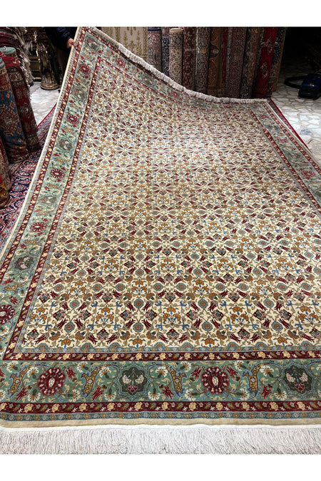 RD RAMAZAN DAG Hand Rug Art Hand-Woven Hereke Rug Lalezar Design Size 395x255 - MALLTURK