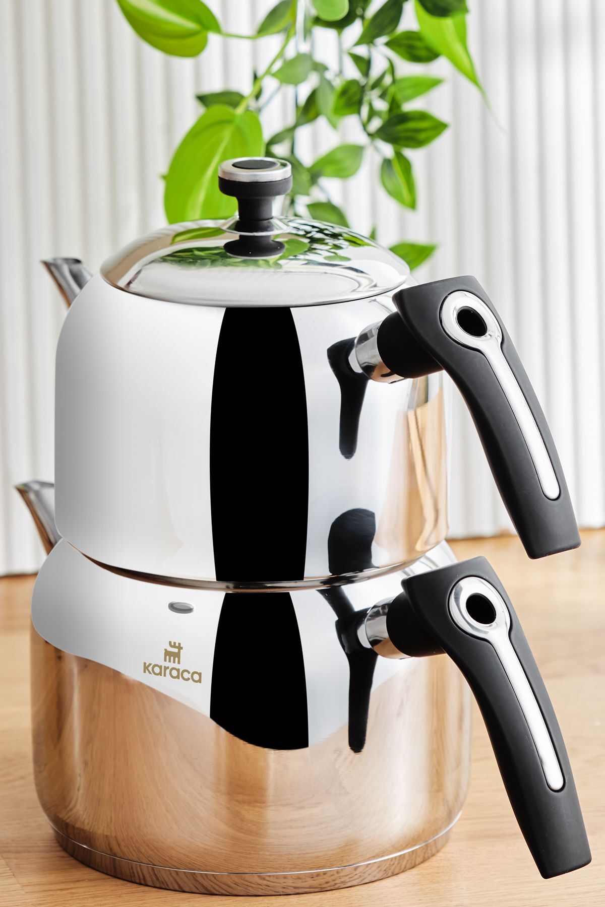 Karaca Asiye induction Base Midi Stainless Steel Teapot Set - MALLTURK