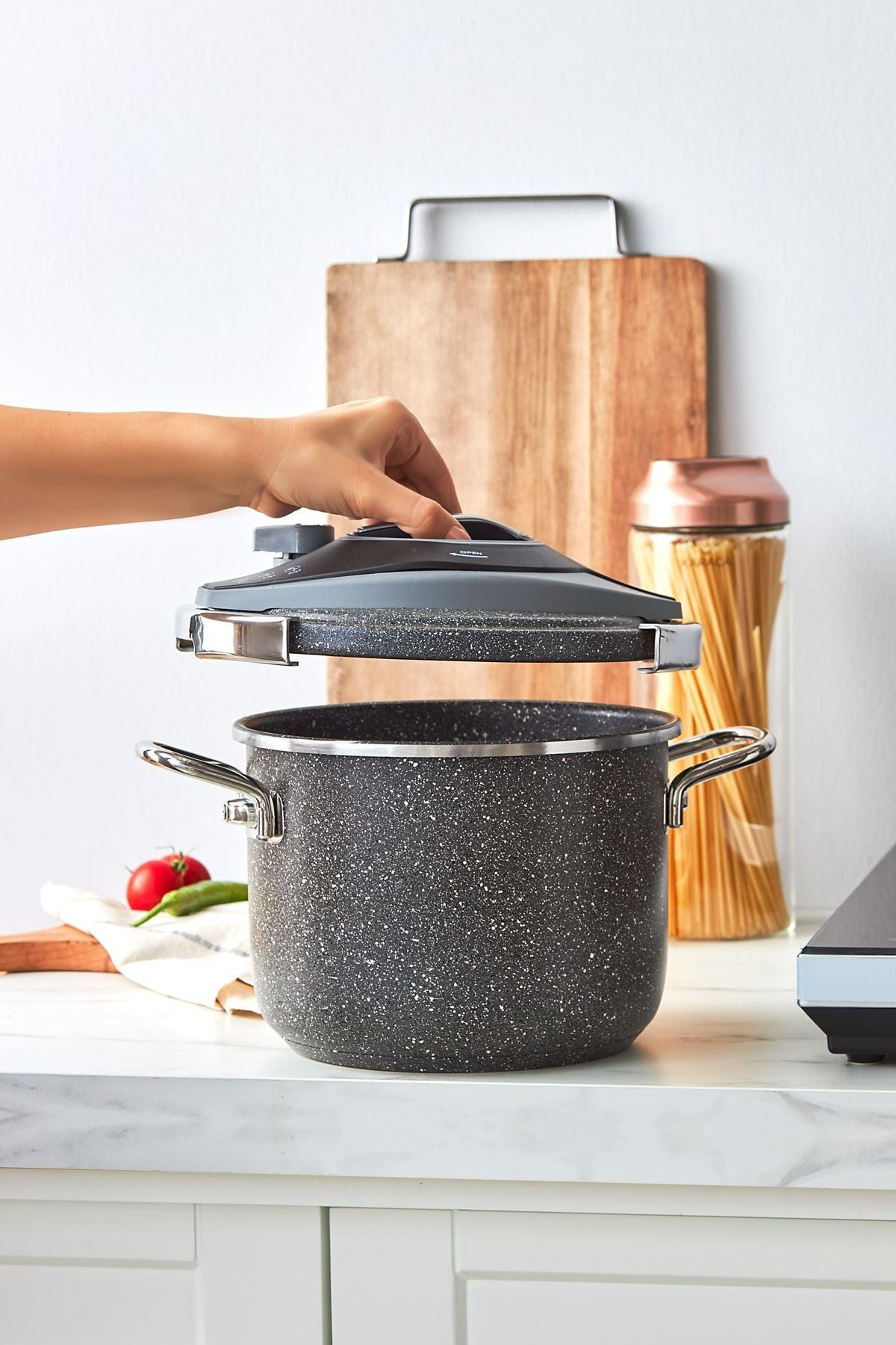 Karaca Biogranit Steel Plus Pressure Cooker Grey 6 Lt - MALLTURK