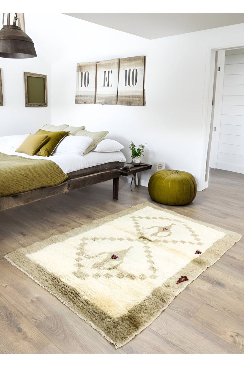 Soho Antiq Aksel Rustic Patterned Hand Woven Shaggy Carpet 107x161 cm - MALLTURK