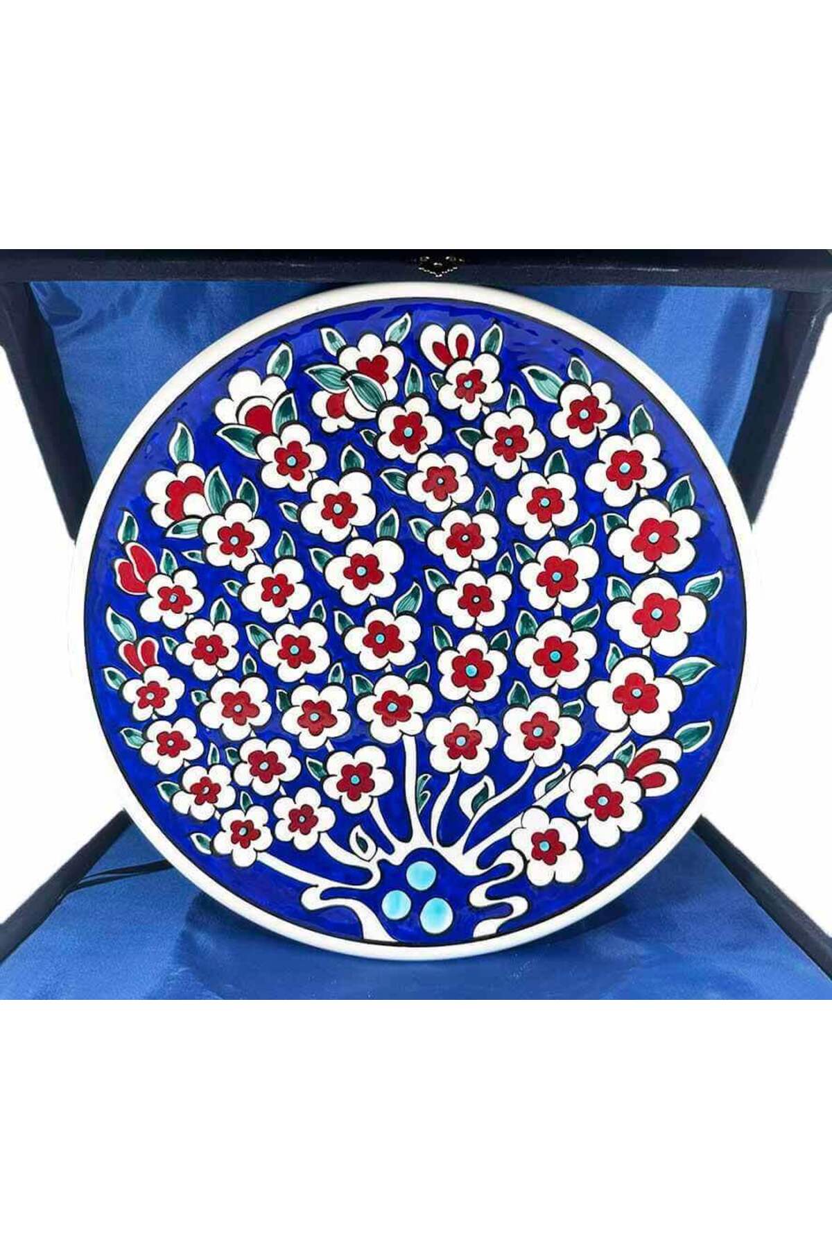 Cini Evi Devlet Erkani Gift, Blue Zeminli Tree of Life Iznik Tile Plate - MALLTURK