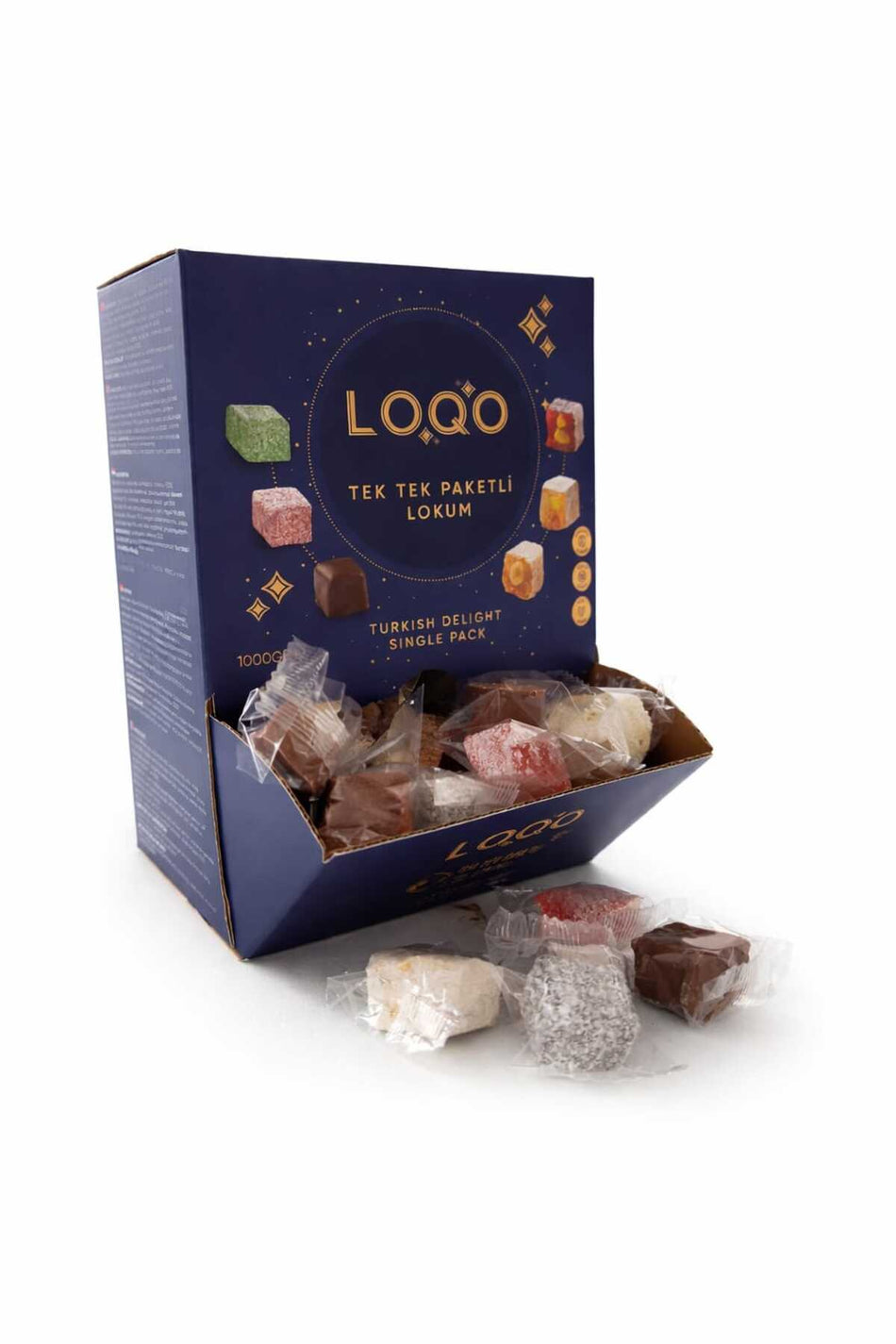 LOQO Assorted kuruyemisli Turkish Delight Gift Box stand kutu 1 kg
