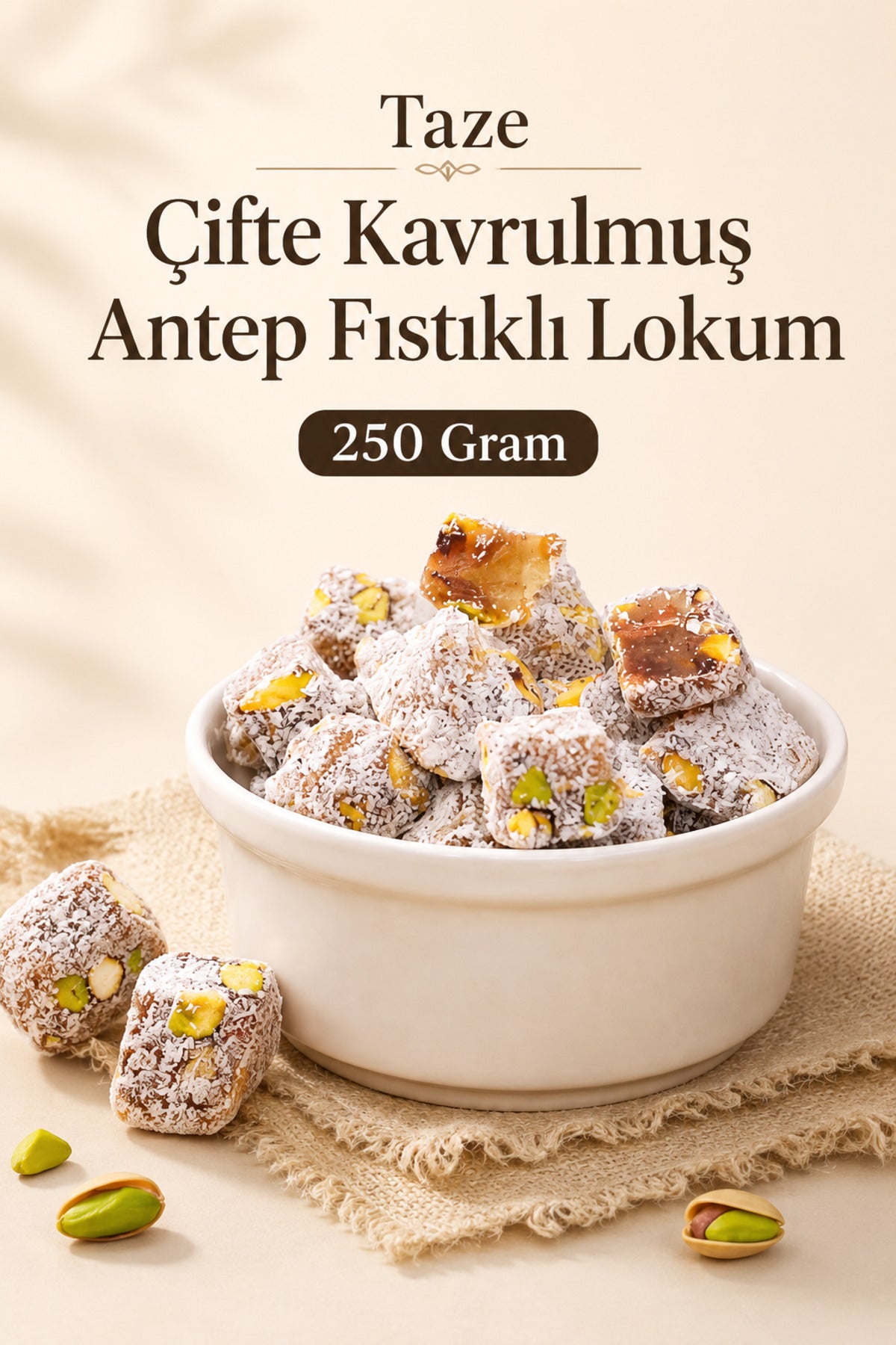 ULKU KURUYEMIS 250 g Fresh Double Roasted Pistachio Turkish Delight Sweet Snack - MALLTURK