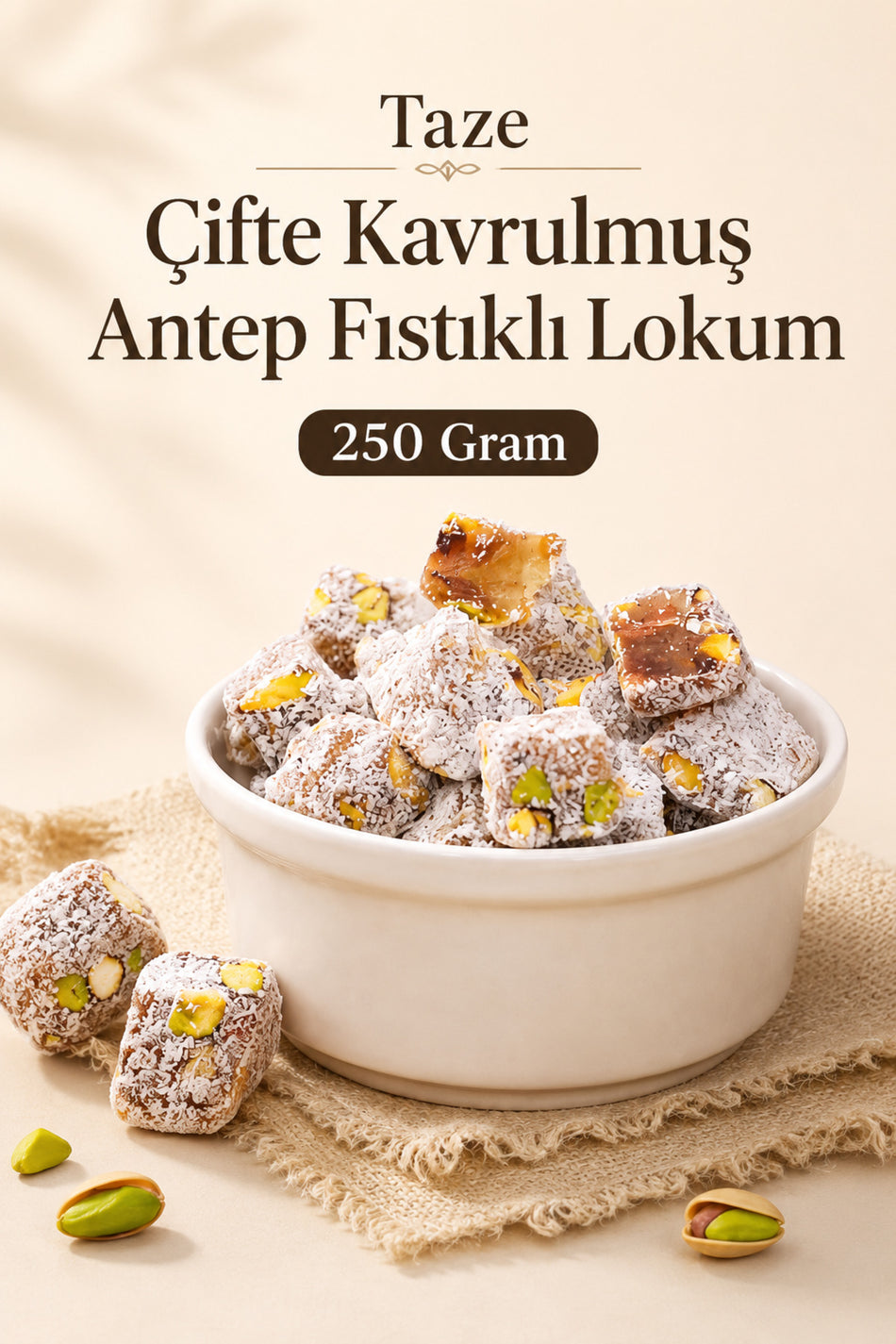 ULKU KURUYEMIS 250 g Fresh Double Roasted Pistachio Turkish Delight Sweet Snack - MALLTURK
