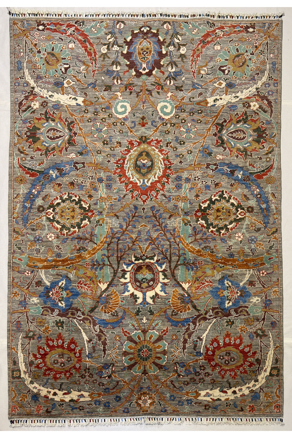 Afghan Rug Hand-Woven Sultani Design 100% Wool Natural Dye Handicraft