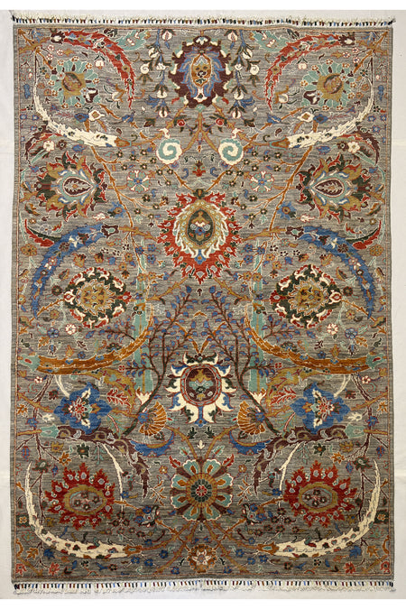 Afghan Rug Hand-Woven Sultani Design 100% Wool Natural Dye Handicraft